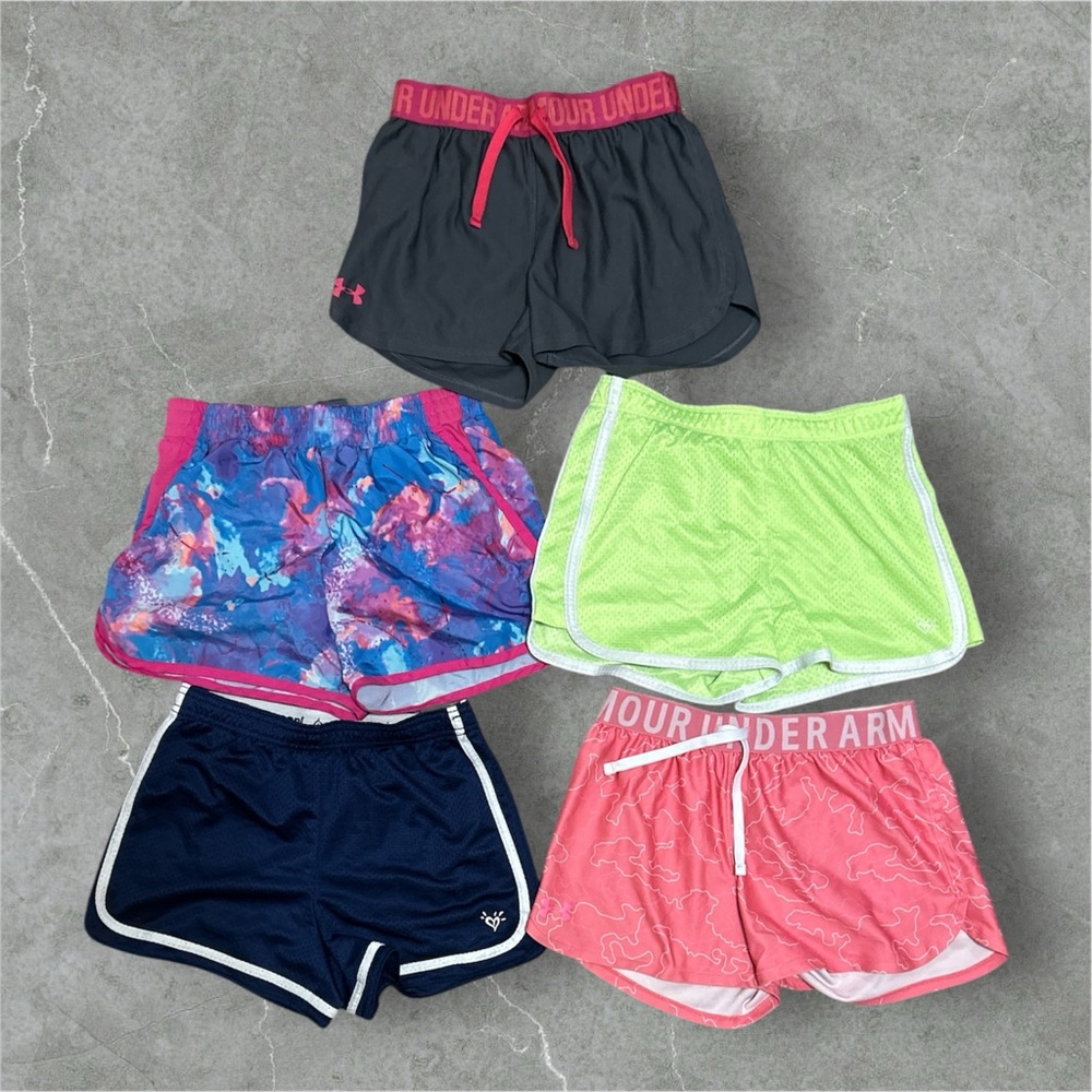 Justice Athletic Shorts Gray and Pink Lightweight Design